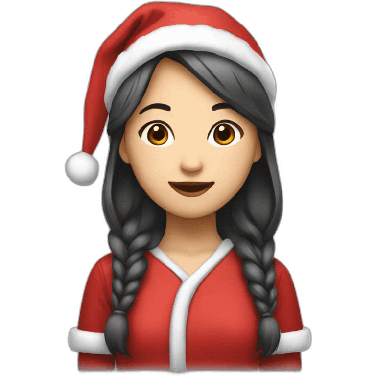 santa asian girl emoji