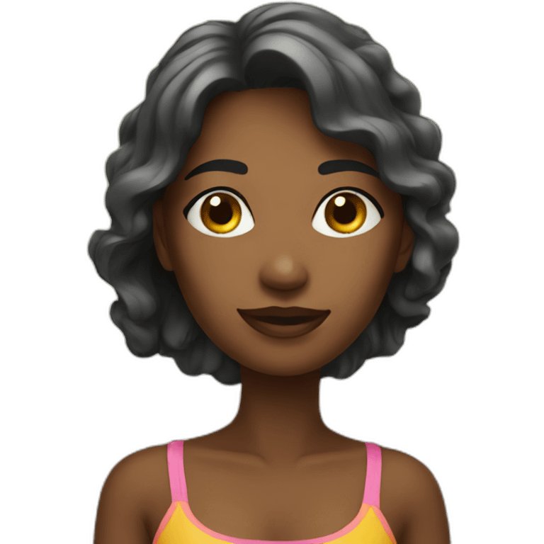 woman at beach emoji