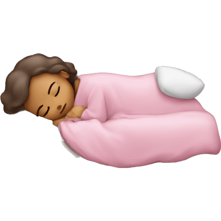 Very tired girl sleeping pink emoji