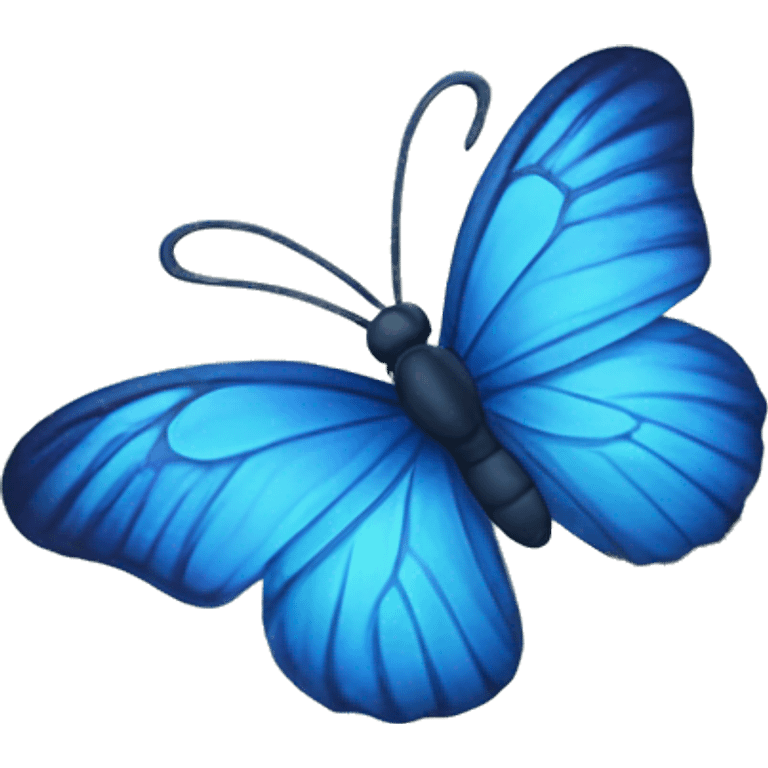 Butterfly blue plant emoji