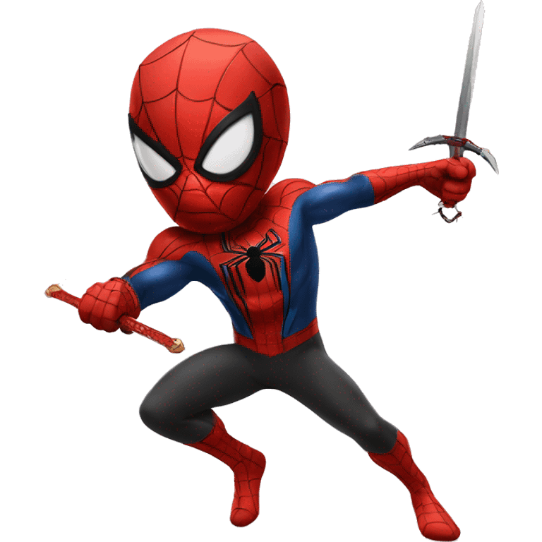 Spider-man with a sword emoji