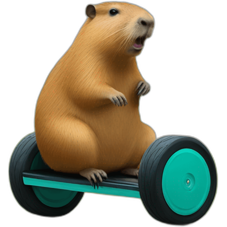 capybara on a onewheel emoji