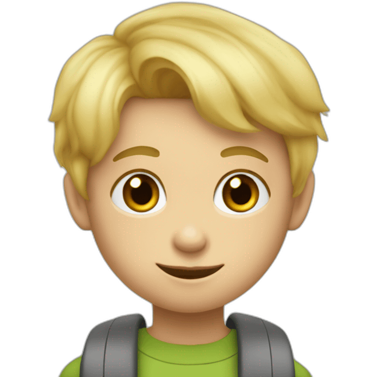 6 y.o. blondy boy with a book emoji