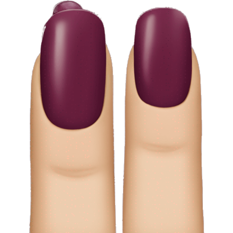 Emoji of nail polish in the colour burgundy emoji