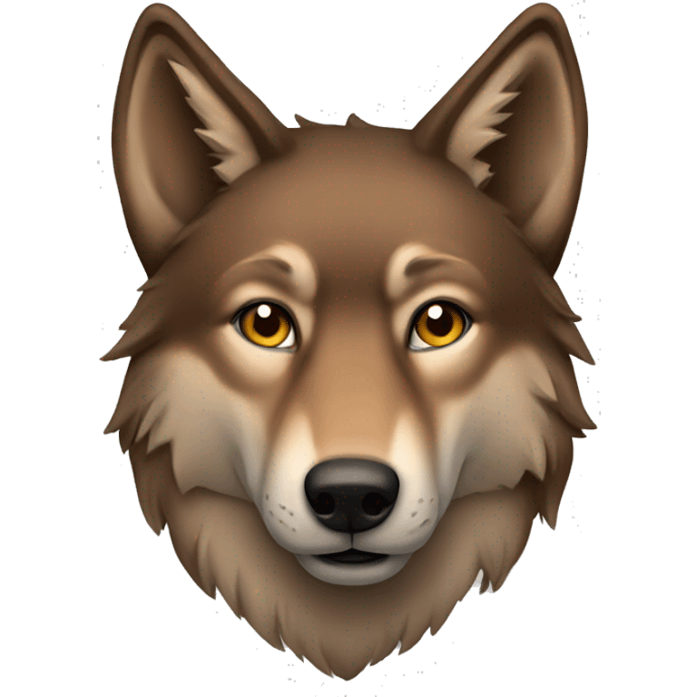 Brown wolf emoji