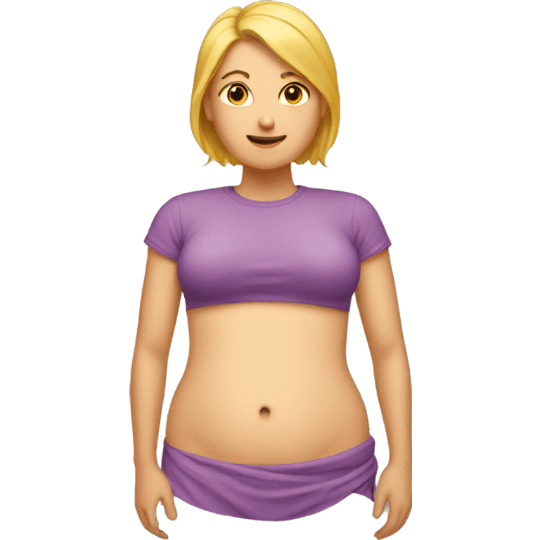 woman belly emoji