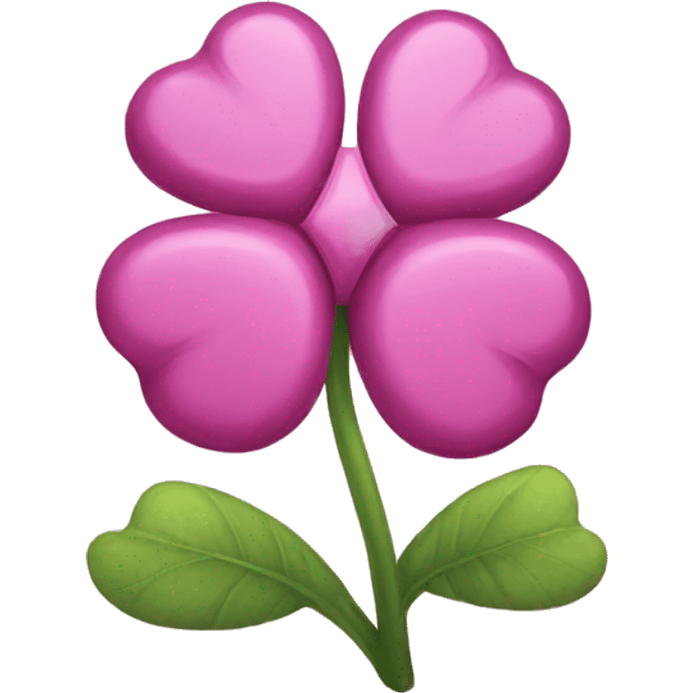 Pink clover emoji