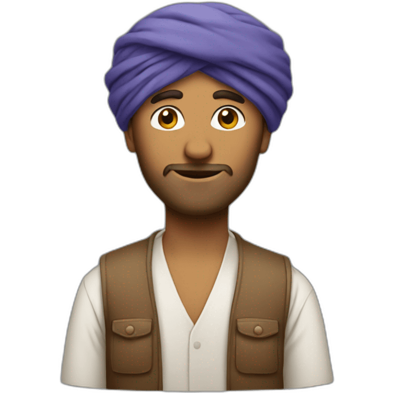 A man standing wearing a turban emoji