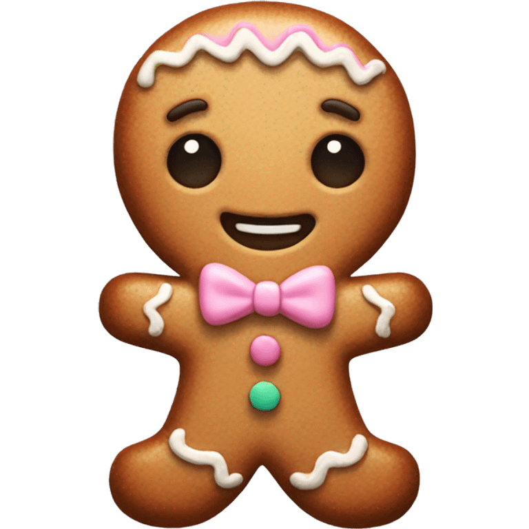 Pastel gingerbread man emoji