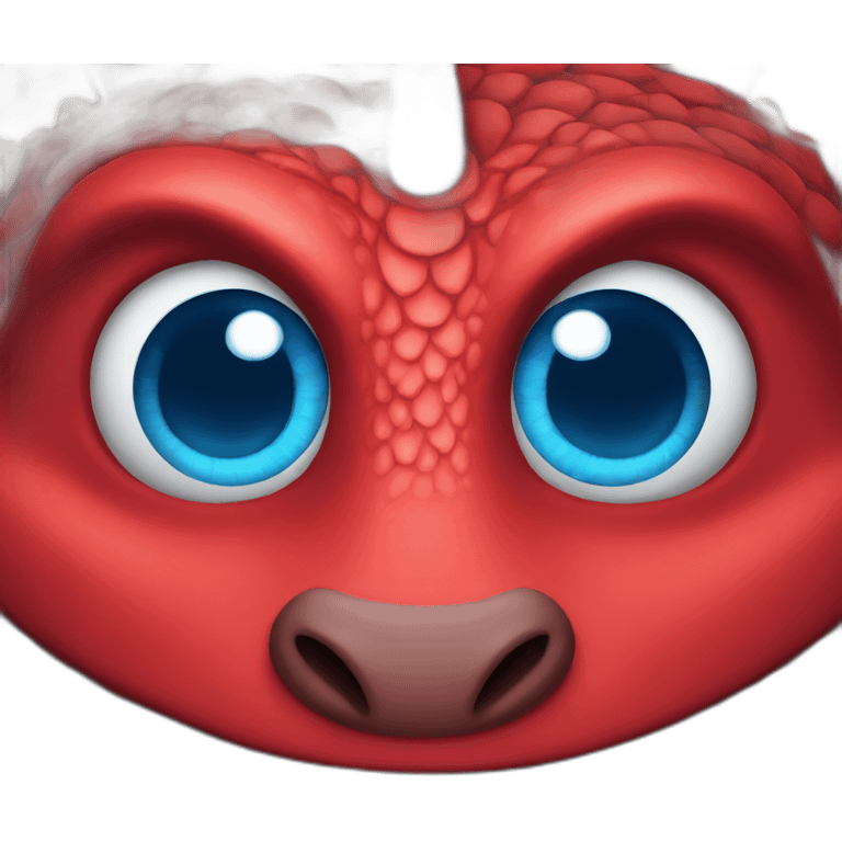 face red dragon with blue eyes emoji