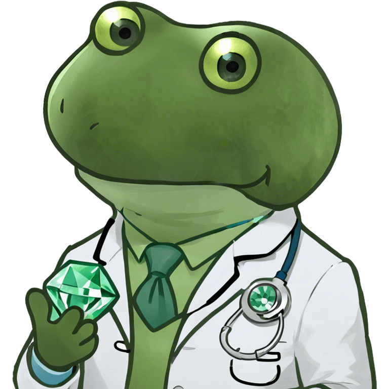 doctor bufo holding green diamond emoji