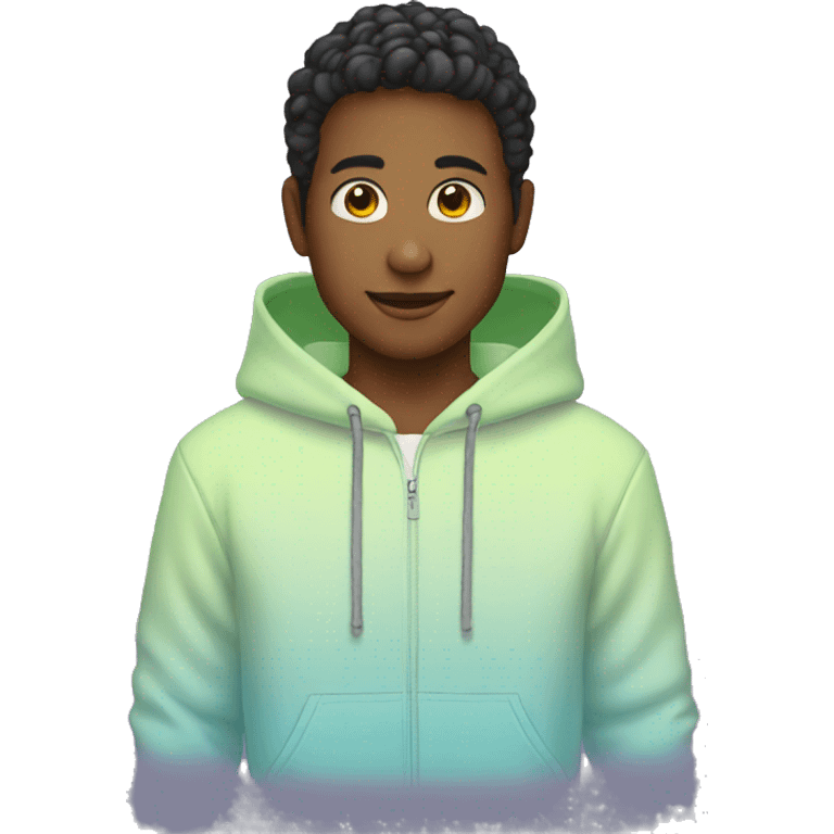 Boy with gradient hoodie emoji