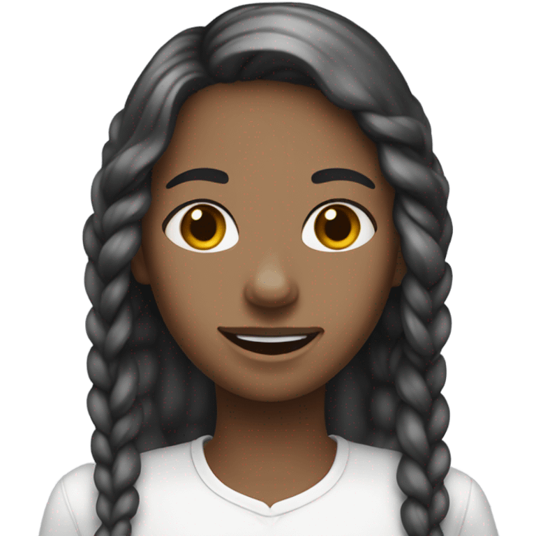 Girl with braces with white dressing in her face emoji