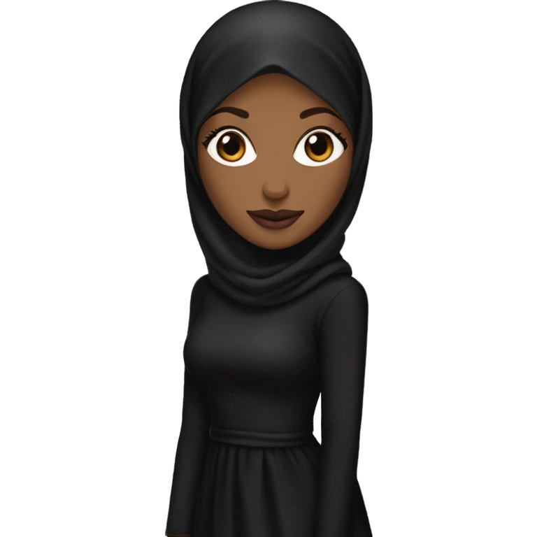 black hijab loubouti emoji