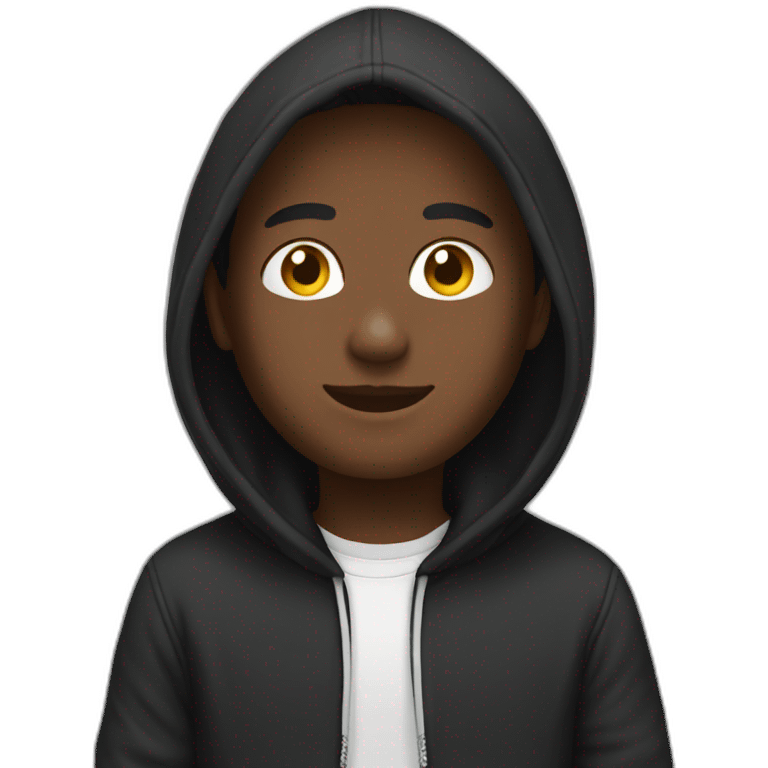 Black and white hoodie  emoji