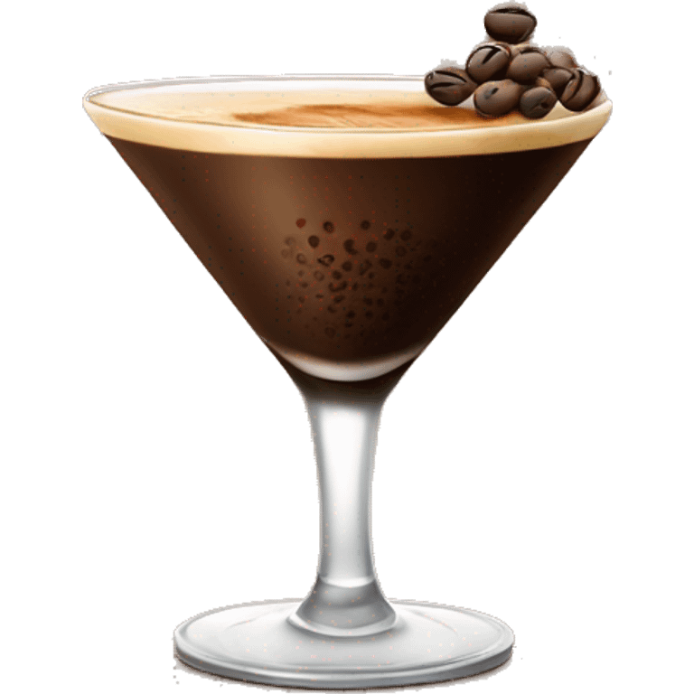 Espresso martini with coffee beans in it  emoji