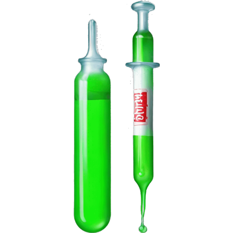 Syringe filled with neon green liquid  emoji