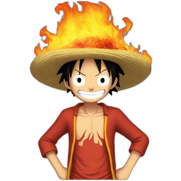 luffy on fire emoji