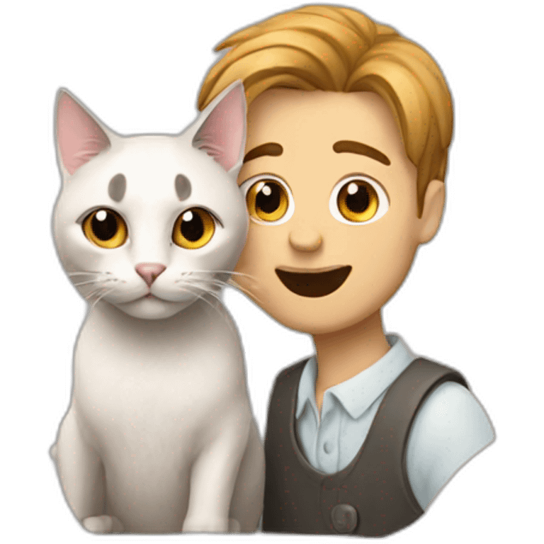 Cat with man emoji