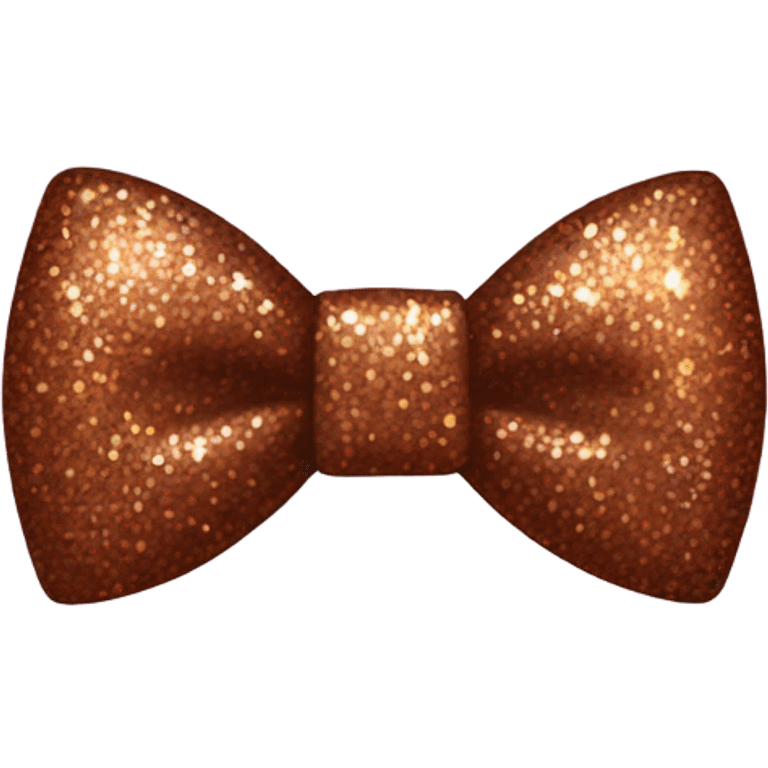 Brown glittery bow  emoji