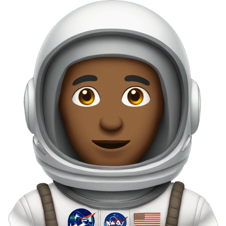 medium brown skinned older man as astronaut emoji