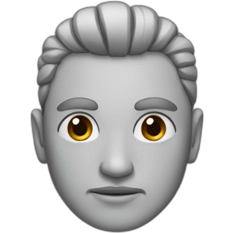 A man with conjoined eyebrows emoji