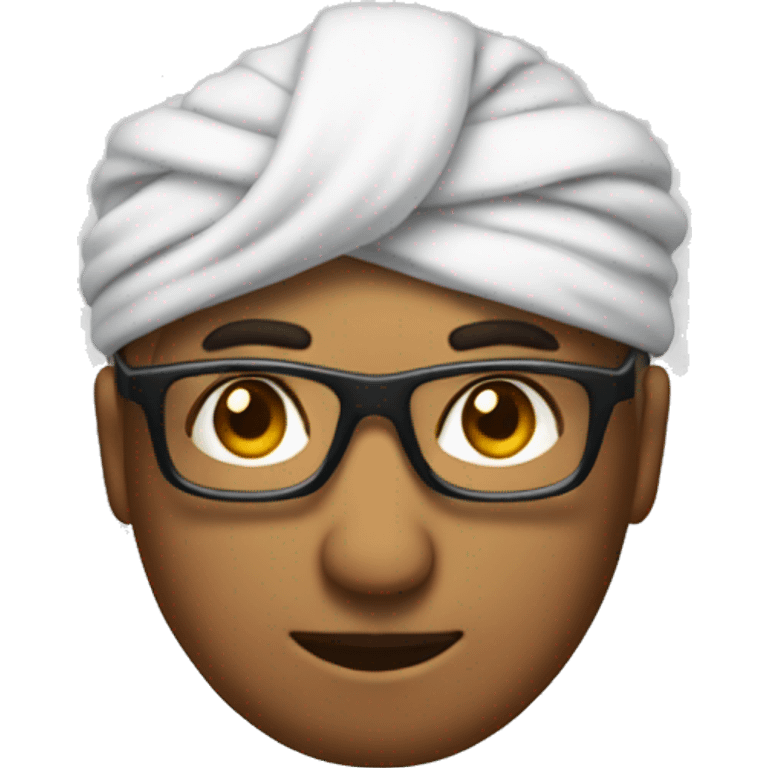 turban with googles and mousta emoji