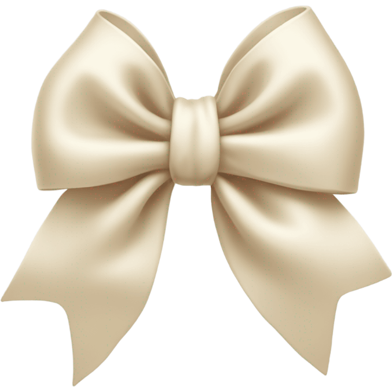 Cream colored bow emoji