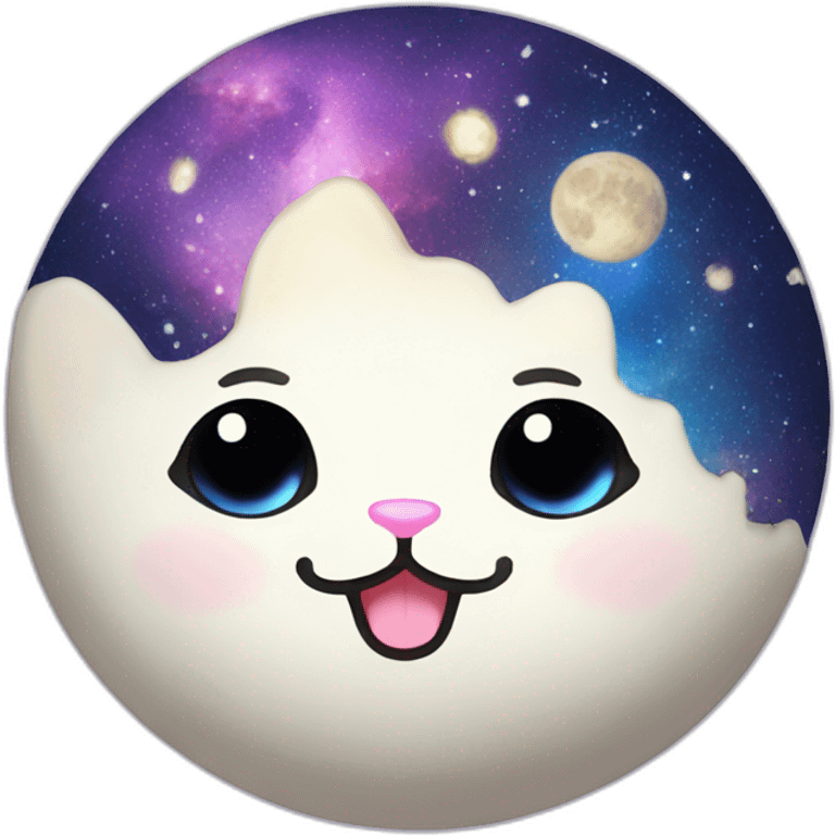 galaxy rice cake mochi cat emoji