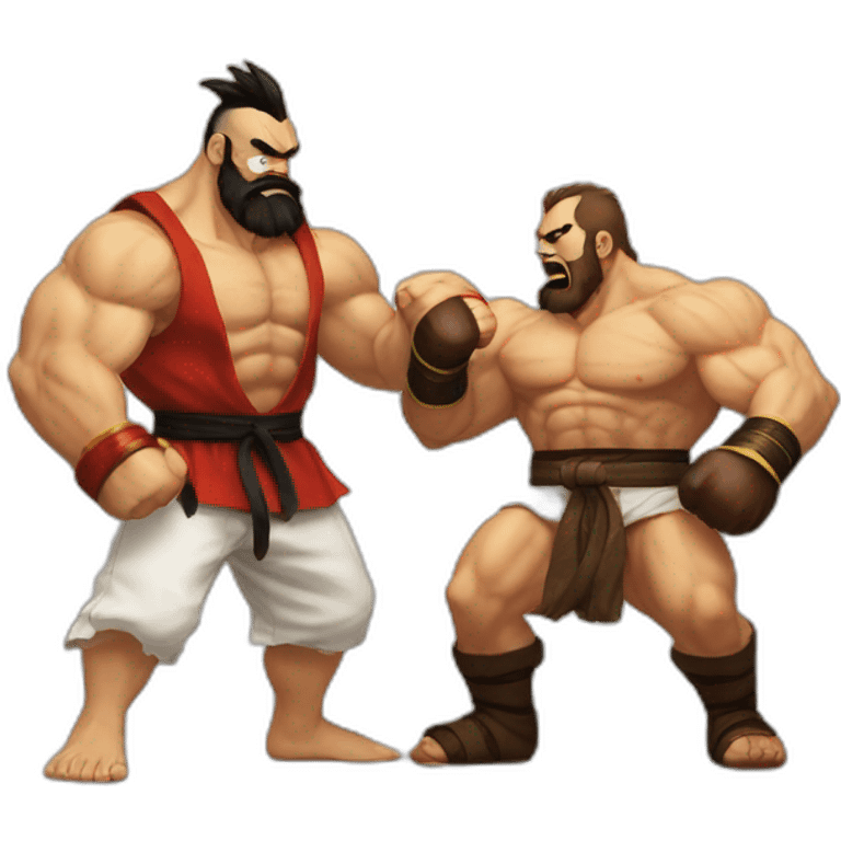 ryu fighting zangief emoji