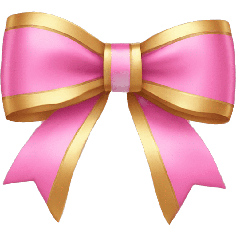 pink and gold bow emoji