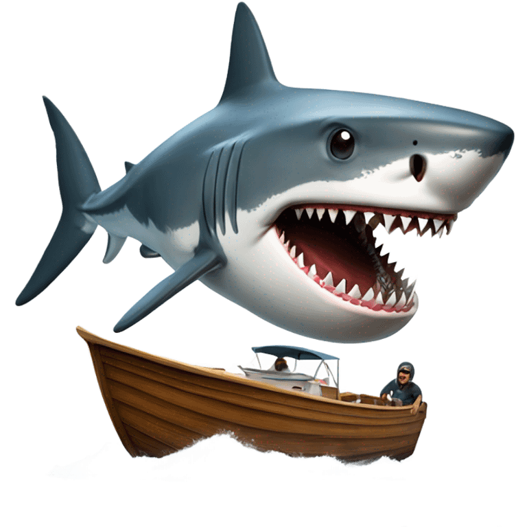 shark eating a boat emoji