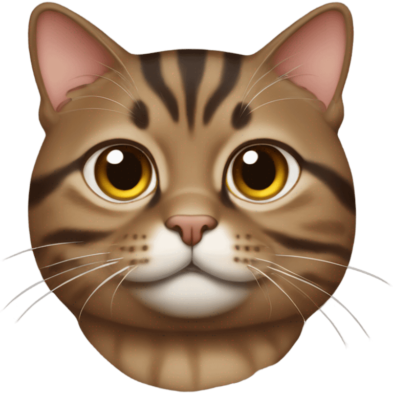 fat brown tabby boy cat emoji