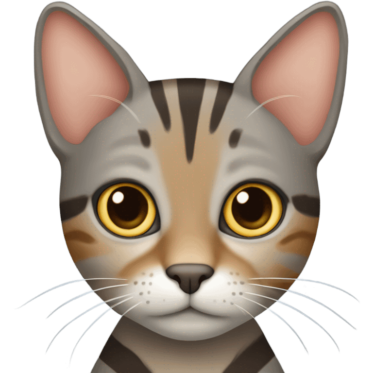 gray brown peach tabby cat emoji