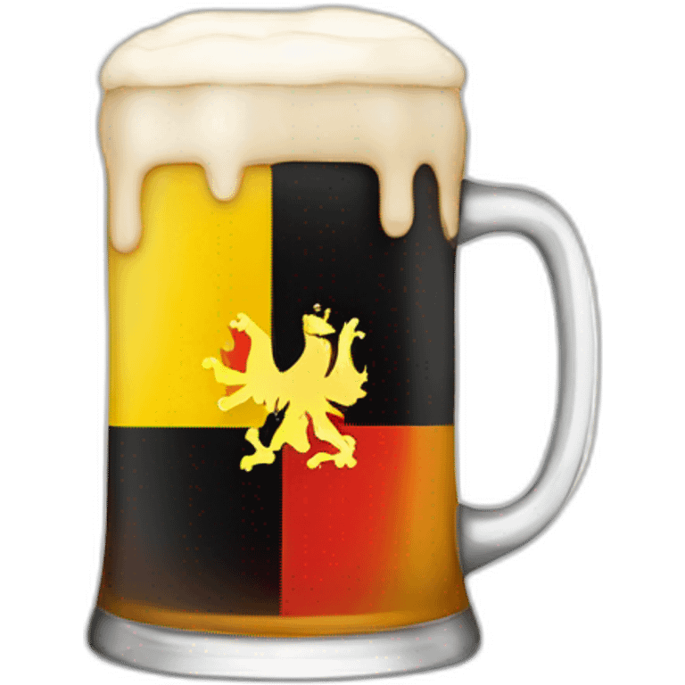 belgium flag with a beer inside emoji