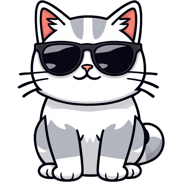 Cat with sunglasses emoji