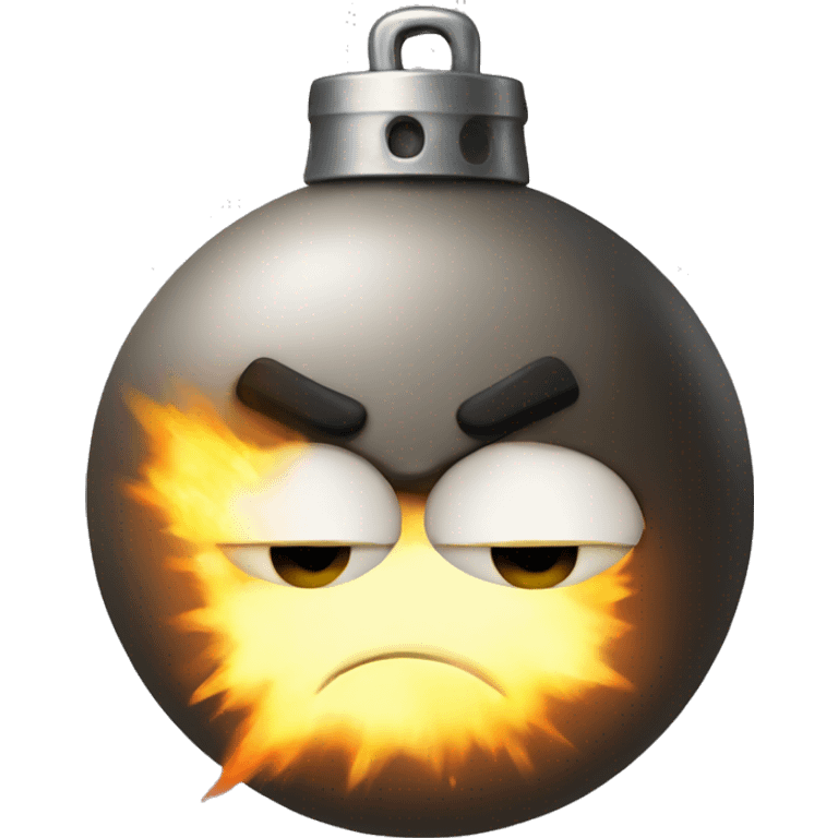 Cute angry bomb emoji