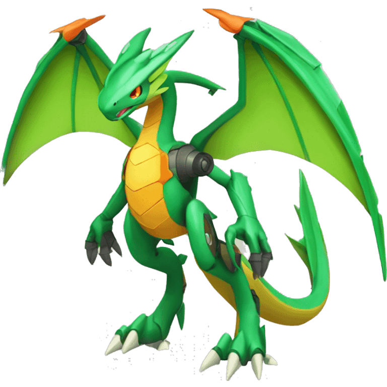 Mechanical Flygon-dragon-Charizard-raptor-Medabot-Mecha full body emoji