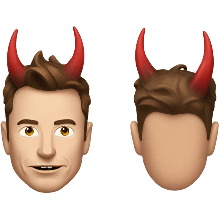 Elon musk with devil horns emoji