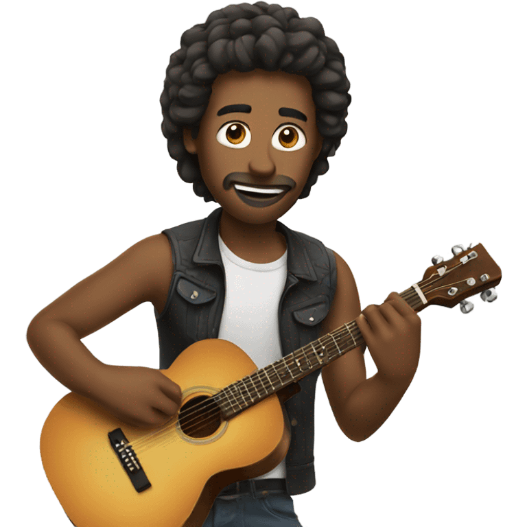 Man playing a guitar emoji