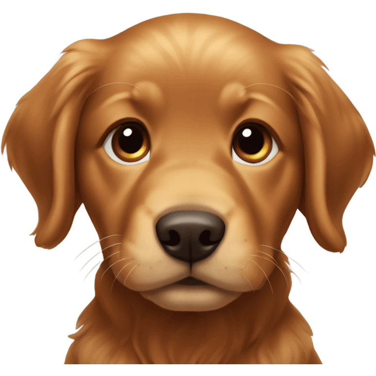 Dark red golden retriever puppy emoji