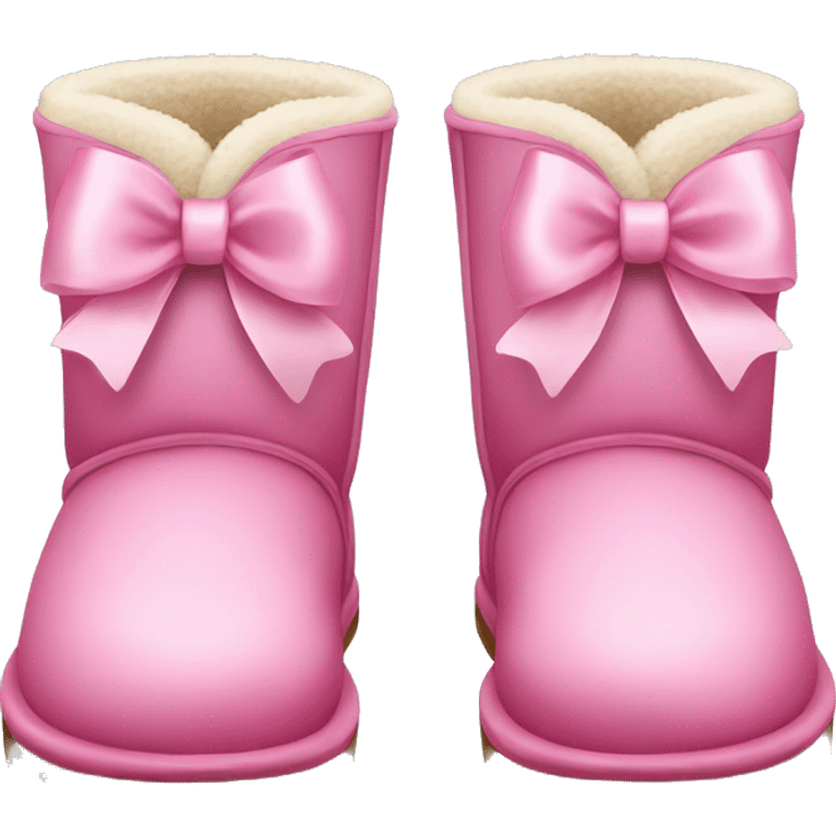 Uggs with pink bow emoji