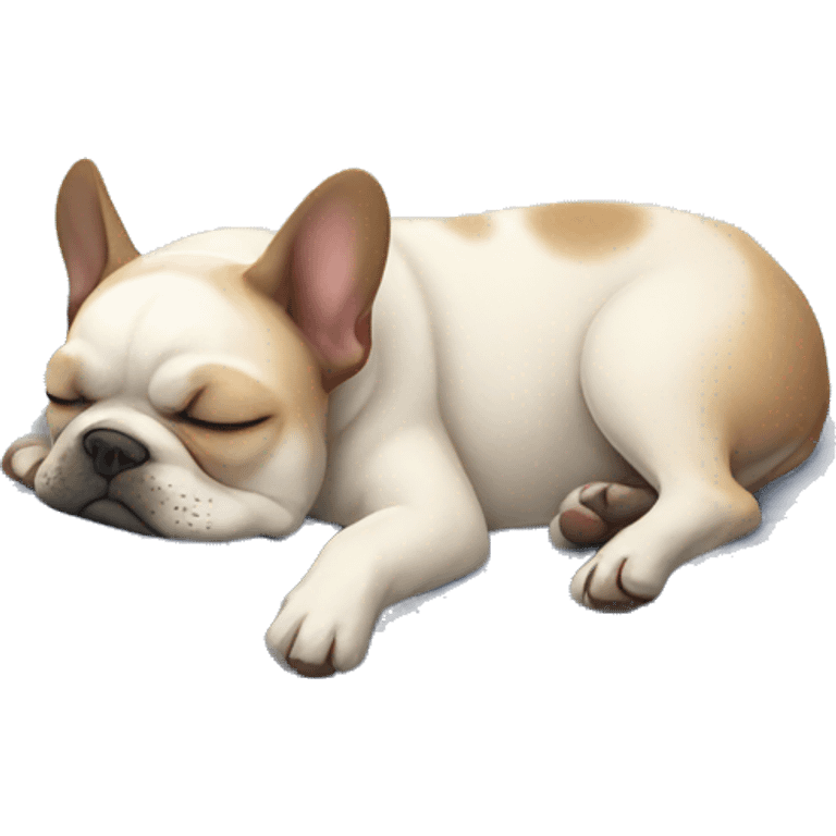 French bulldog sleeping  emoji