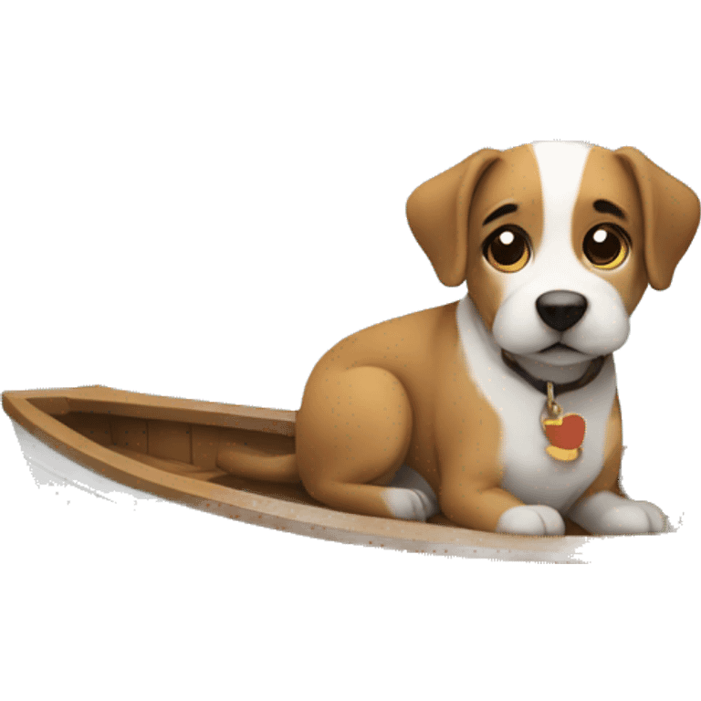 Dog on a boat emoji