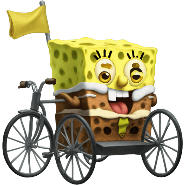 spongebob pulling rickshaw emoji