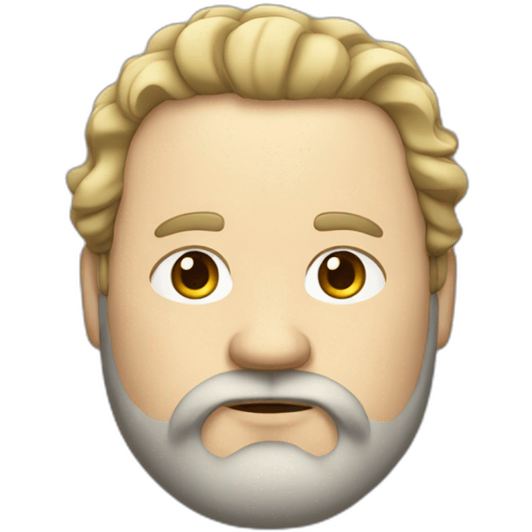 fat white man with wavy long dark hair and a beard emoji