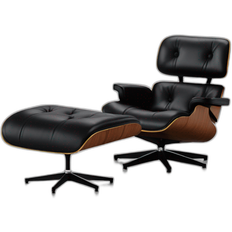 Eames lounge chair and ottoman black emoji