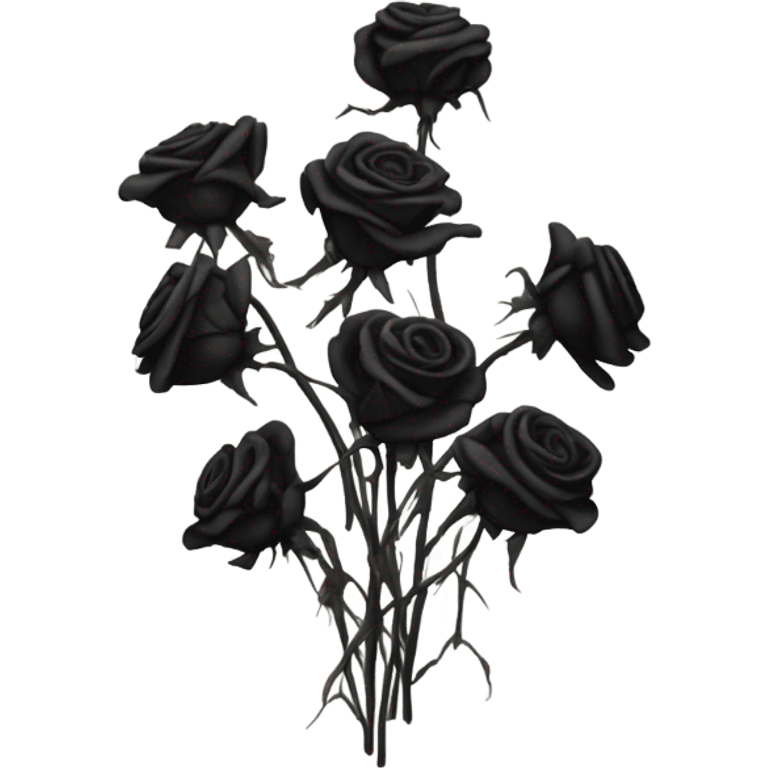 Black dead roses  emoji