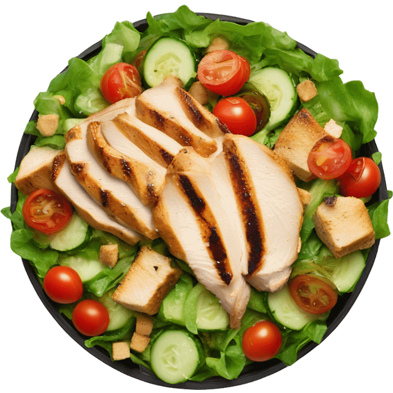 Salad with chicken  emoji