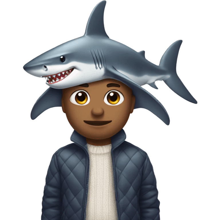 a shark wearing a Dior sweater emoji